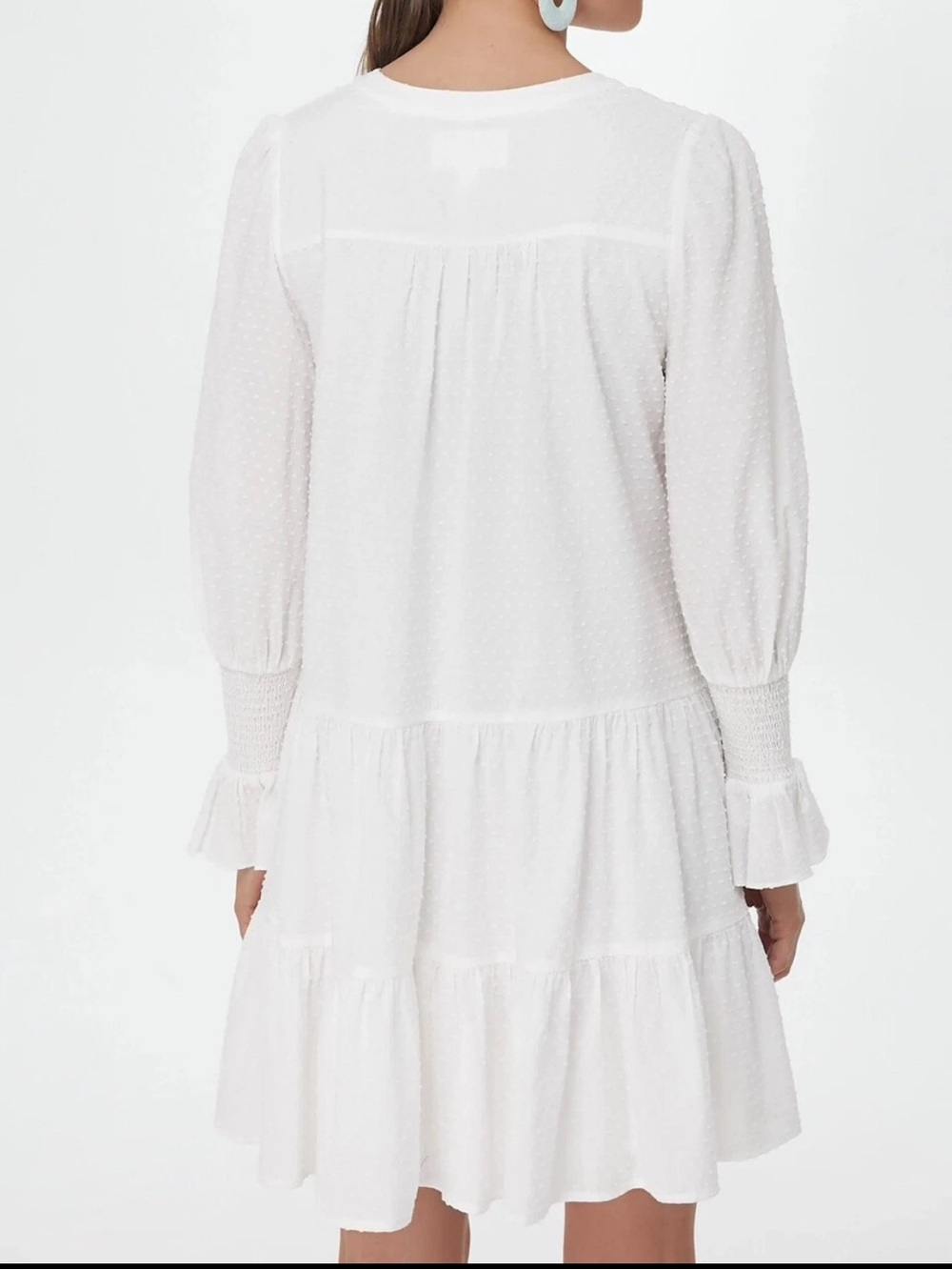 Tuckernuck Pomander Place Women’s White Swiss Dot Kenzo Dress - Picture 3 of 7